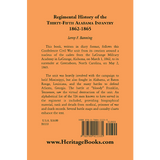 Regimental History of the 35th Alabama Infantry, 1862-1865 back cover