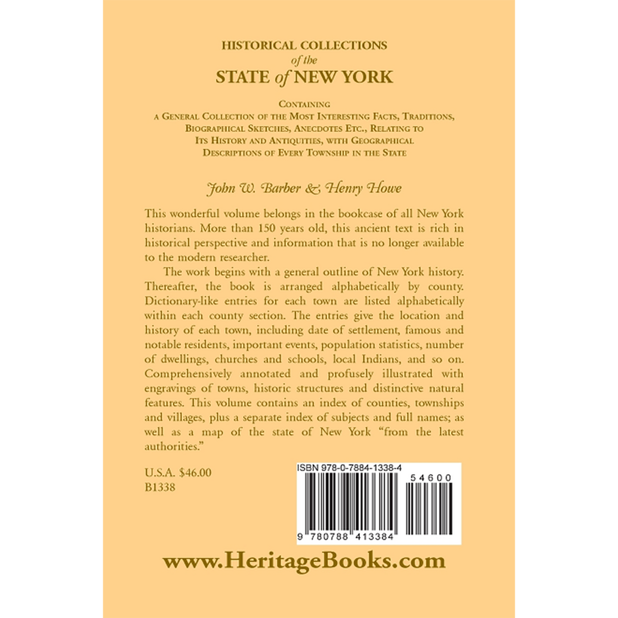 Historical Collections of the State of New York back cover