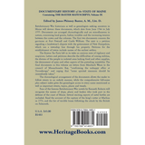 Documentary History of the State of Maine, Containing the Baxter Manuscripts Volume IX back cover