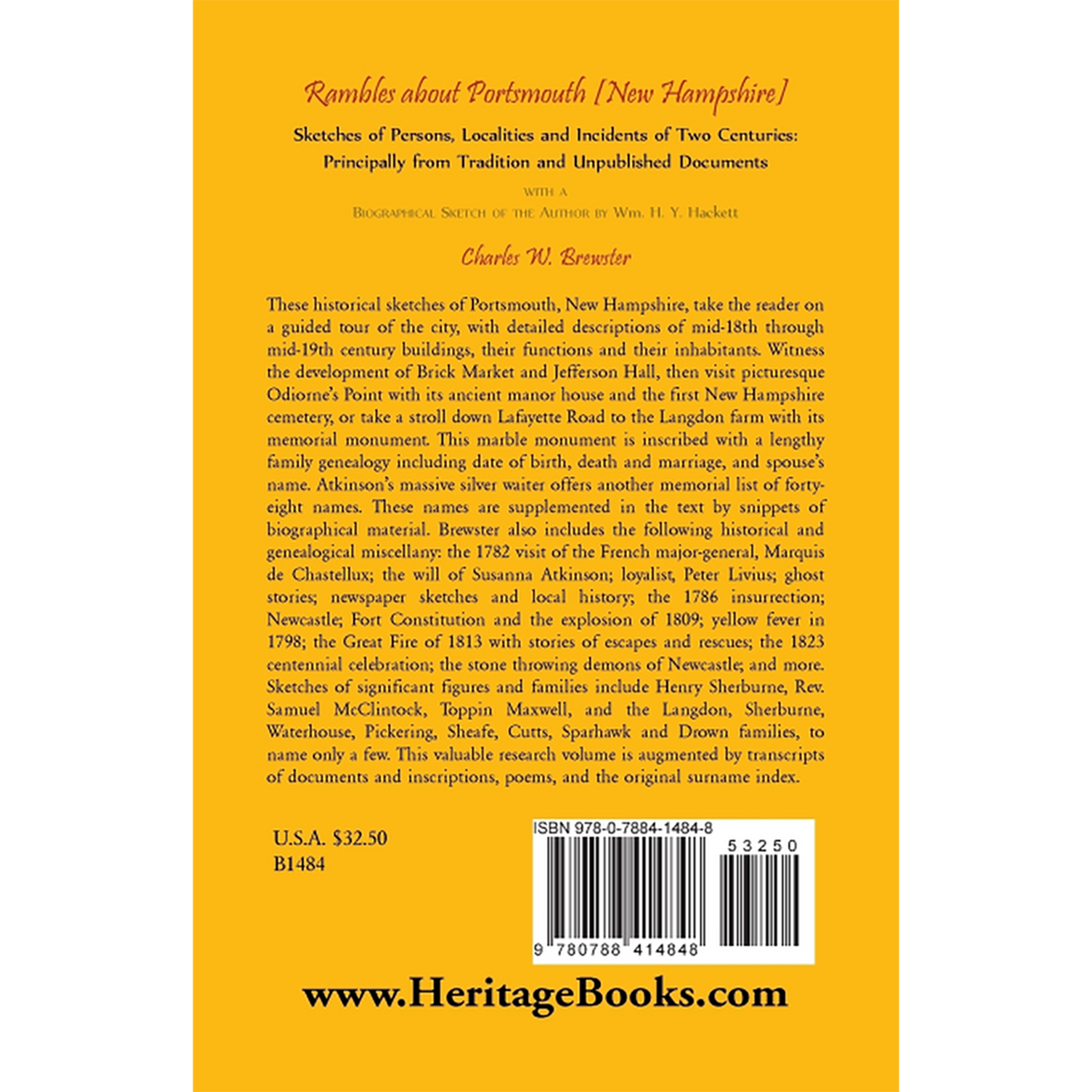 Rambles About Portsmouth [New Hampshire] back cover