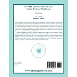 1880 Cherokee Nation Census, Indian Territory (Oklahoma) volume 1 back cover