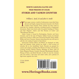 North Carolina Slaves and Free Persons of Color: Stokes and Yadkin Counties back cover