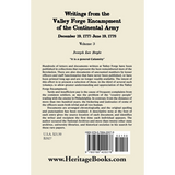 Writings from the Valley Forge Encampment of the Continental Army, Volume 3, December 19, 1777-June 19, 1778 back cover