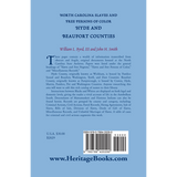 North Carolina Slaves and Free Persons of Color: Hyde and Beaufort Counties back cover