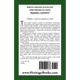 North Carolina Slaves and Free Persons of Color: Iredell County back cover
