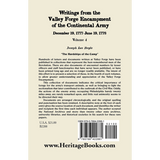 Writings from the Valley Forge Encampment of the Continental Army, Volume 4, December 19, 1777-June 19, 1778 back cover