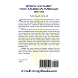 French and Native North American Marriages, 1600-1800 back cover