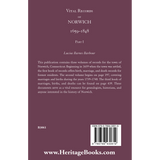 Vital Records of Norwich, 1659-1848, Part I back cover