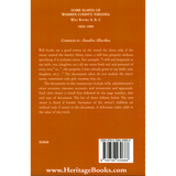 Some Slaves of Warren County, Virginia: Will Book A, B, C, 1835-1904 back cover