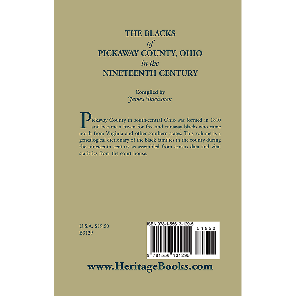 The Blacks of Pickaway County, Ohio in the Nineteenth Century back cover