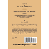 History of Hancock County (OH) from Its Earliest Settlement to the Present Time back cover