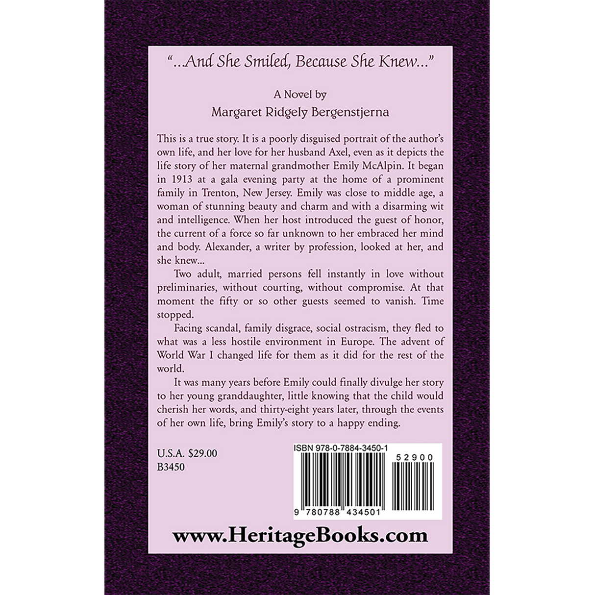 "...And She Smiled, Because She Knew..." back cover