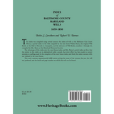 Index of Baltimore County Wills, 1659-1850 back cover