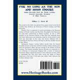 For So Long as the Sun and Moon Endure: Indian Records from the North Carolina General Assembly Sessions and Other Sources back cover