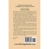Register of Free Blacks, Rockingham County, Virginia, 1807-1859 back cover