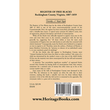 Register of Free Blacks, Rockingham County, Virginia, 1807-1859 back cover