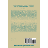 History of Blount County, Tennessee, From War Trail to Landing Strip, 1795-1955 back cover