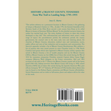 History of Blount County, Tennessee, From War Trail to Landing Strip, 1795-1955 back cover