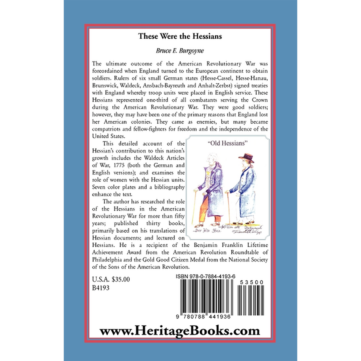 These Were the Hessians back cover
