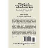 Writings from the Valley Forge Encampment of the Continental Army, Volume 6, December 19, 1777-June 19, 1778 back cover