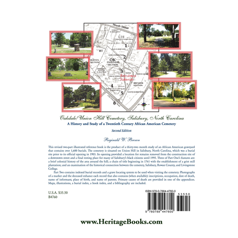 Oakdale/Union Hill Cemetery, Salisbury, North Carolina back cover