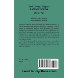 York County, Virginia Land Records, 1729-1763 back cover