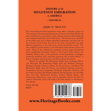 History of the Huguenot Emigration to America: Volume 2 back cover