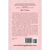 Guide to Selections from the Montgomery County Sentinel, Maryland: January 1, 1909-December 27, 1912 back cover