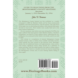 Guide to Selections from the Montgomery County Sentinel, Maryland: January 1, 1913-December 31, 1916 back cover