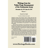 Writings from the Valley Forge Encampment of the Continental Army, Volume 7, December 19, 1777-June 19, 1778 back cover