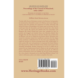 Archives of Maryland, Volume XX: Proceedings of the Council of Maryland, 1693-1696/7 back cover