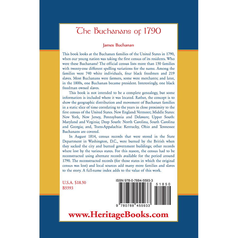 The Buchanans of 1790 back cover