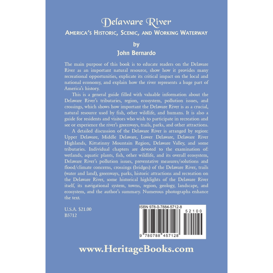 back cover of Delaware River: America's Historic, Scenic, and Working Waterway