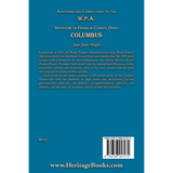 Additions and Corrections to the W.P.A. Inventory of Franklin County, Ohio: Columbus back cover