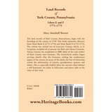 Land Records of York County, Pennsylvania, Libers E and F, 1771-1775 back cover