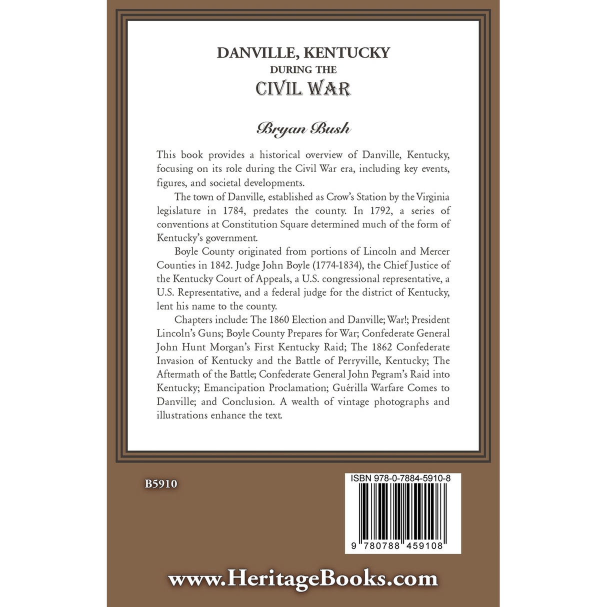 Danville, Kentucky During the Civil War back cover