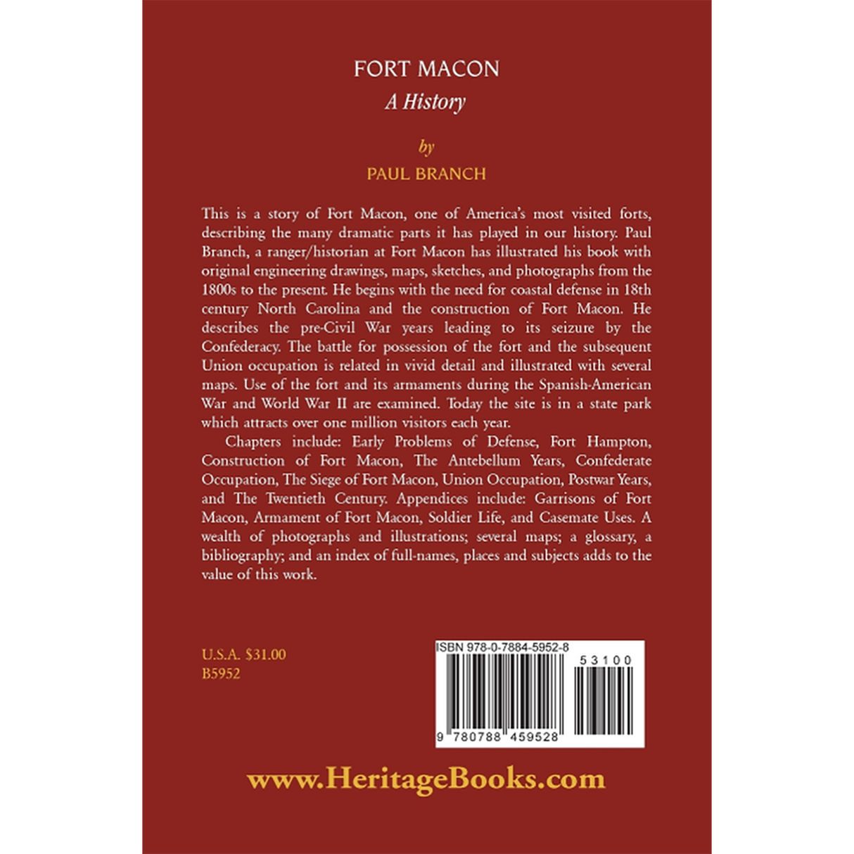 Fort Macon: A History back cover