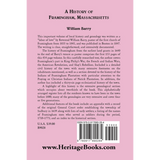 A History of Framingham [Middlesex County], Massachusetts back cover