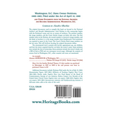 Washington, D.C. Slave Owner Petitions, 1862-1863 back cover