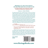 Washington, D.C. Slave Owner Petitions, 1862-1863 back cover