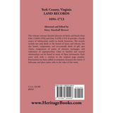 York County, Virginia Land Records, 1694-1713 back cover