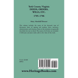 York County, Virginia Deeds, Orders, Wills, etc., 1705-1706 back cover