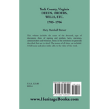 York County, Virginia Deeds, Orders, Wills, etc., 1705-1706 back cover