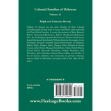 Colonial Families of Delaware, Volume 11 back cover