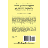 Digest and Revision of Stryker's Officers and Men of New Jersey in the Revolutionary War back cover