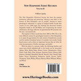 New Hampshire Family Records, Volume 2 back cover