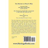The History of Philip's War, Commonly Called the Great Indian War of 1675 and 1676 back cover