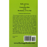 Rolls and Lists of Connecticut Men in the Revolution, 1775-1783 (1901) back cover