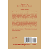 History of Prince Edward Island [Canada] back cover