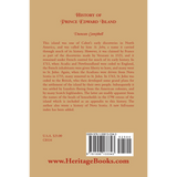 History of Prince Edward Island [Canada] back cover
